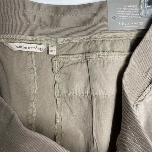NWT Soft Surroundings Medina Women's Pants 1X Straight Leg 18W / 20W Khaki - Picture 8 of 10